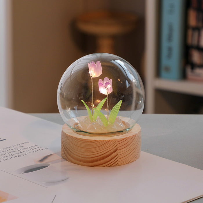 Artificial Tulip Flower Night Light