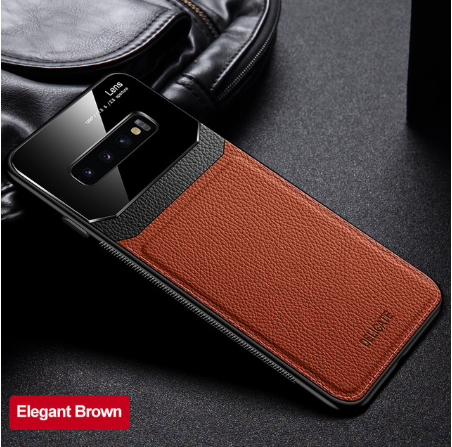 For Sam Sung S20 Case Leather Glass Shockproof Cover